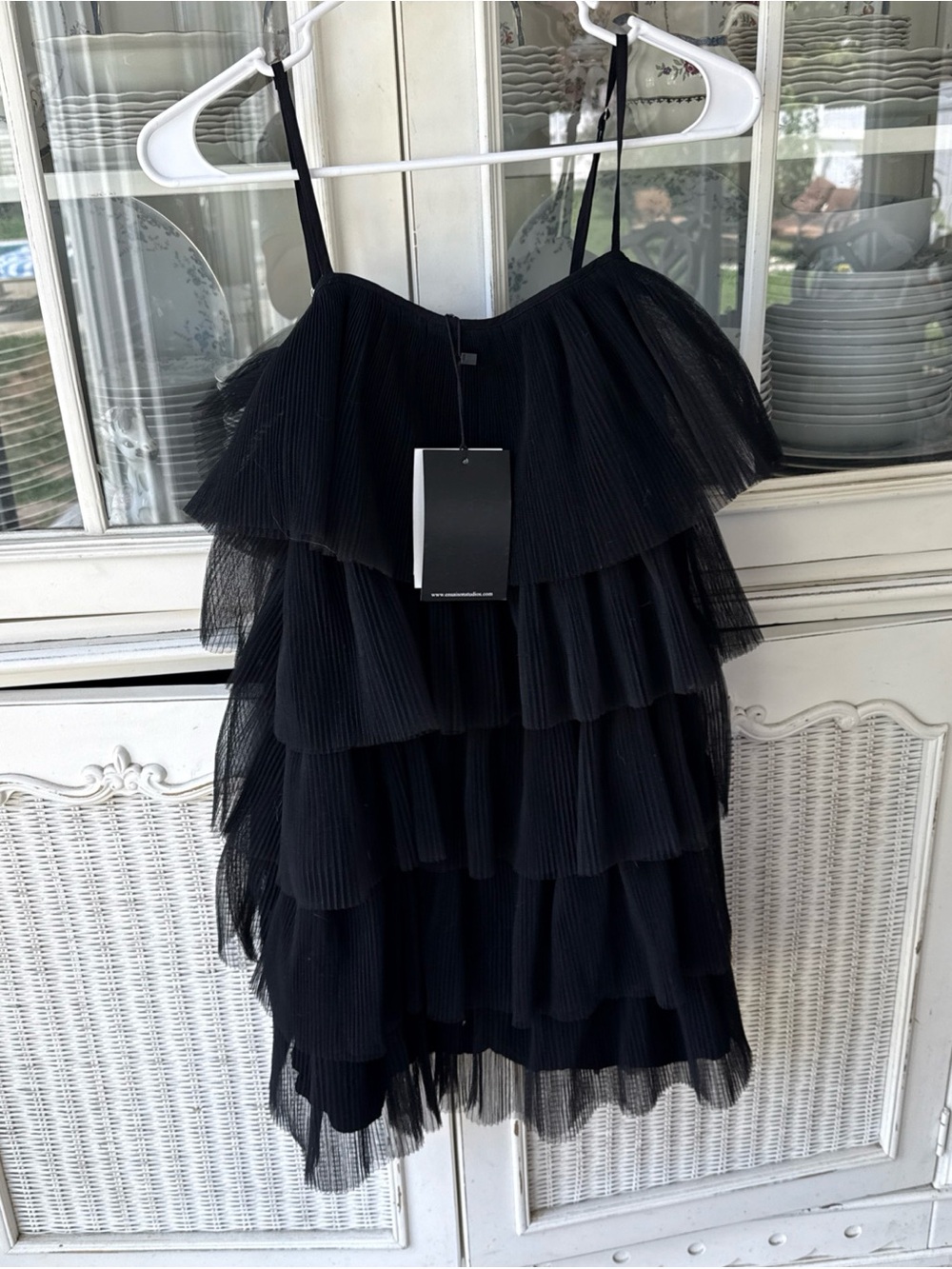 En Saison Black Es Tulle Dress Mini Dress Small NWT